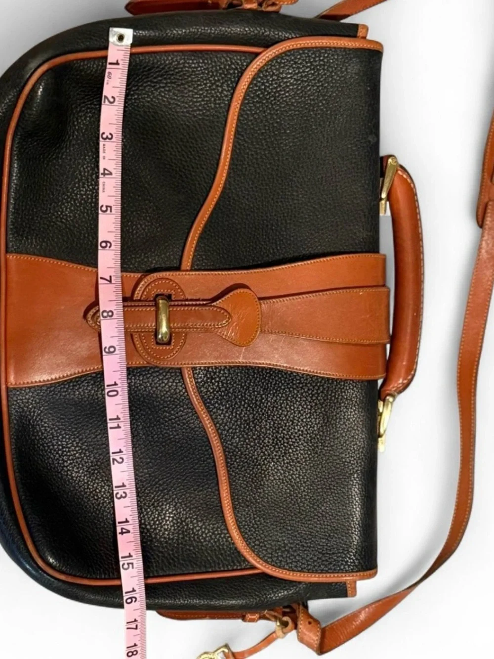 Vintage Dooney & Bourke All-Weather Leather Briefcase /Messenger - fits laptop